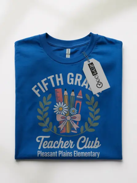 Fifth Grade Teacher Shirt – Vintage Club Spirit Faculty Tee - Image 7