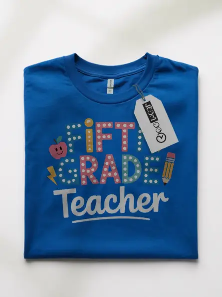 Fifth Grade Teacher Shirt – Cute Polka Dot Power Tee - Image 10