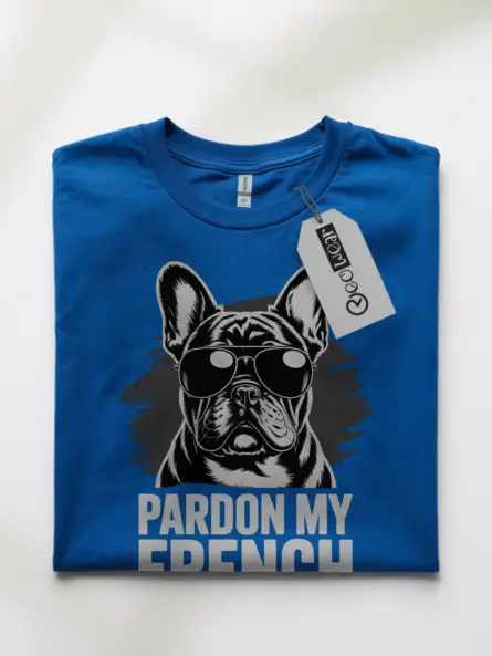 French Bulldog T-Shirt – Bold “Pardon My French” Grunge Dog Tee - Image 7