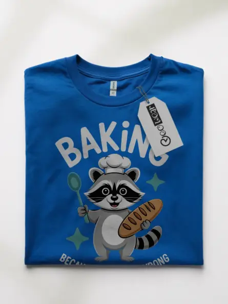Funny Baking T Shirt – Dark Humor Raccoon Graphic Tee - Image 10