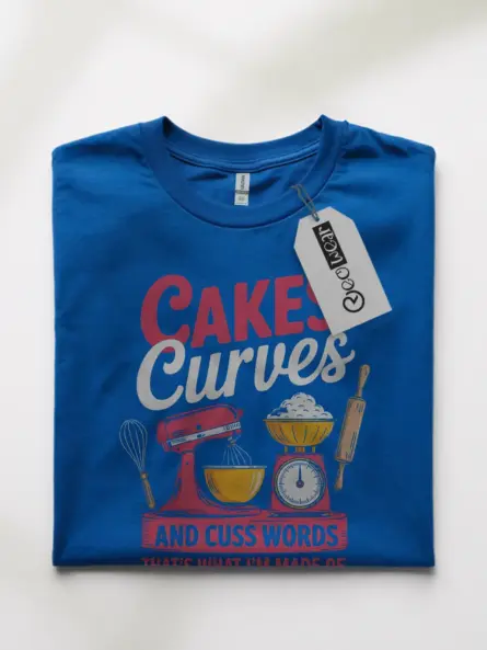 Funny Baking T-Shirt for Curvy Women – Cakes & Cuss Words - Image 10