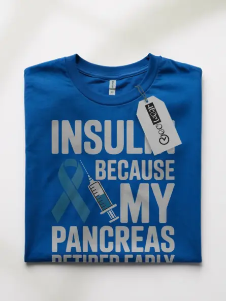 Funny Diabetes T Shirt – Bold Pancreas Retired Early Tee - Image 7