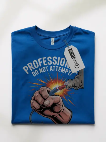 Funny Electrician Tee – Professional Do Not Attempt Design - Image 10