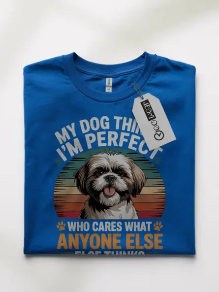 Funny Shih Tzu T-Shirt – Vintage Dog Mom Graphic Tee with Heart - Image 10