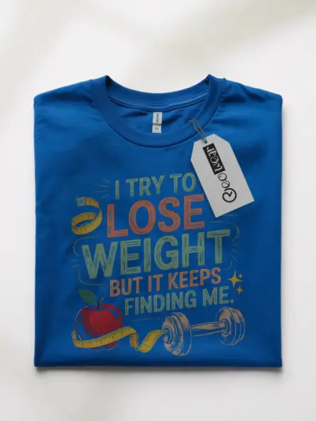 Funny Weight Loss T-Shirt for Women – I Try to Lose Weight but It Keeps Finding Me - Image 10