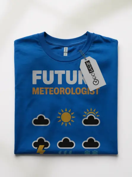 Unique Future Meteorologist T-Shirt with Weather Icons - Image 10