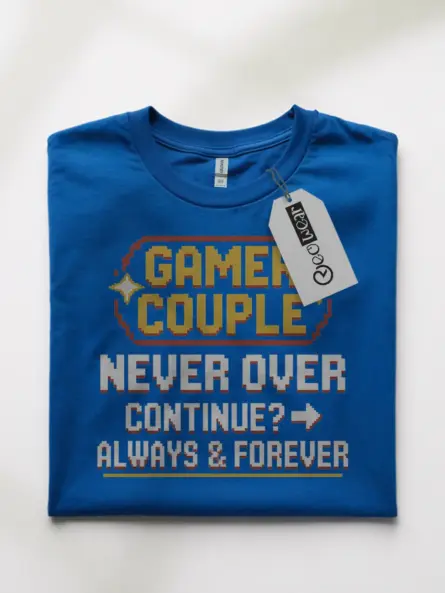 gamer couple never over t-shirt