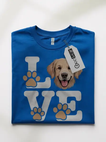 Golden Retriever Love Shirt – Adorable Minimalist Dog Lover Tee - Image 10