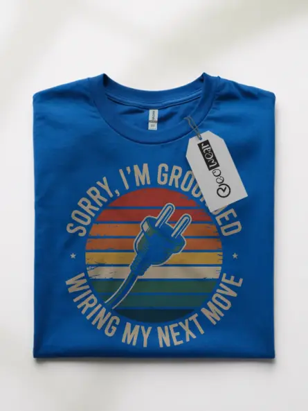 Grounded Electrician T-Shirt – Vintage Hard Hat Design - Image 10