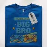 leveled up to big bro gamer shirt