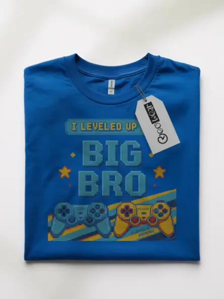 leveled up to big bro gamer shirt