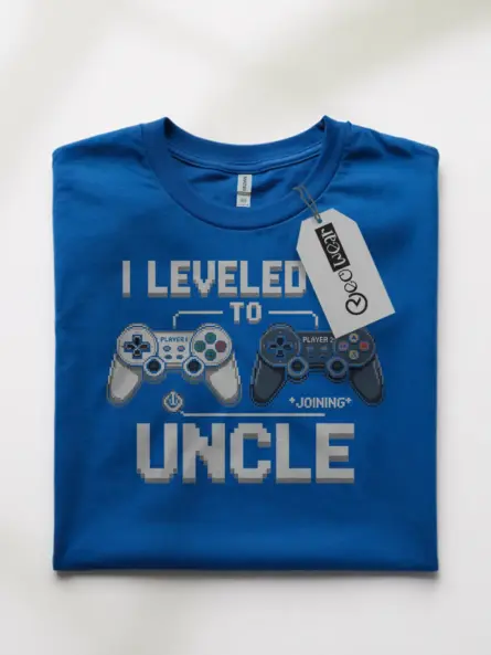 I Leveled Up to Uncle Gamer Uncle T-Shirt - Image 4