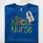 nicu nurse dinosaur t-shirt