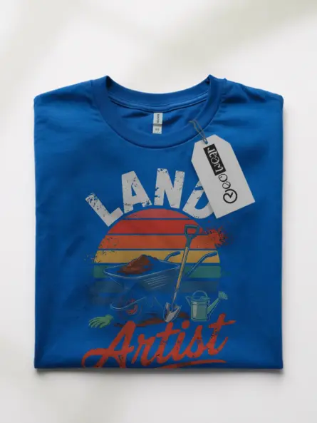 Bold Retro Land Artist T-Shirt for Gardeners - Image 10