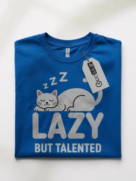 Lazy Cat Shirt – Funny & Minimalist Gift for Creative Students - Image 10