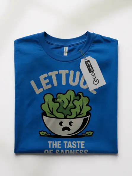 Lettuce the Taste of Sadness T-Shirt – Funny Food Meme Tee - Image 10