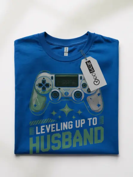 leveling up to husband gamer t-shirt