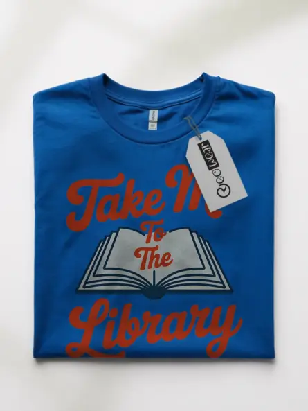Retro Library Lover Shirt – Take Me to the Library Minimalist Tee - Image 10