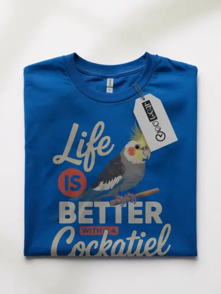 Life Is Better With a Cockatiel T-Shirt – Cute Graphic Tee for Bird Lovers - Image 7