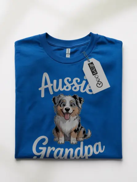 Cheerful Mini Aussie Mom Shirt – Aussie Grandpa Dog Tee - Image 10