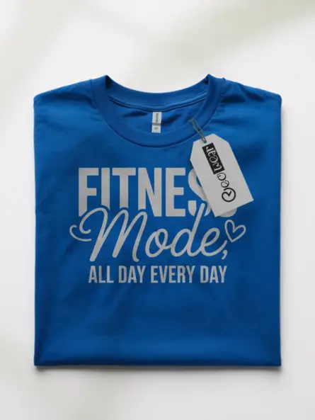 Motivational Workout T-Shirt for Women – Fitness Mode All Day Every Day - Image 10
