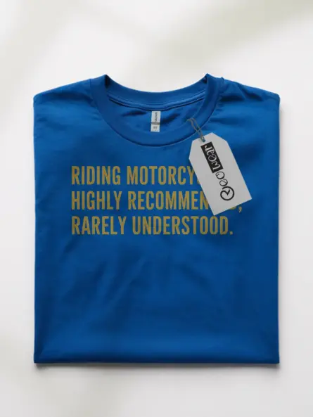 Striking Motorcycle Quote T-Shirt – Vintage Yellow Text on Black - Image 10