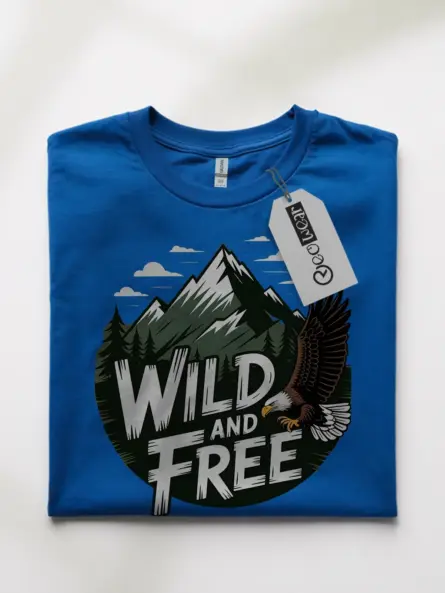 Wild and Free Mountain Adventure Eagle T-Shirt - Image 10