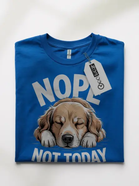 Nope Not Today Dog Shirt – Funny Lazy Golden Retriever Tee - Image 10