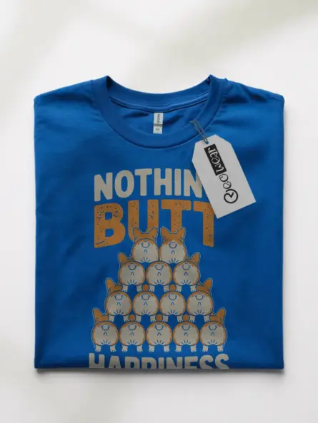 Nothing Butt Happiness Shirt – Vintage Funny Corgi Meme Tee - Image 10
