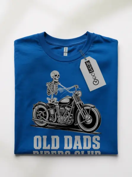 Legendary Old Biker T-Shirt – Skeleton Chopper Dad Riders Club Graphic - Image 10