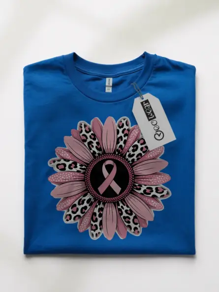 Pink Sunflower Breast Cancer Shirt – Stunning Floral Awareness Tee - Image 10
