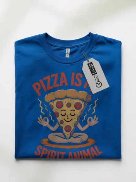 Funny Pizza Is My Spirit Animal Shirt – Quirky Zen Tee for Foodies - Image 10