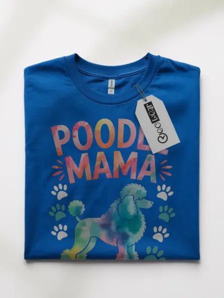Colorful Poodle Mama Shirt – Vibrant Dog Lover Tee - Image 7