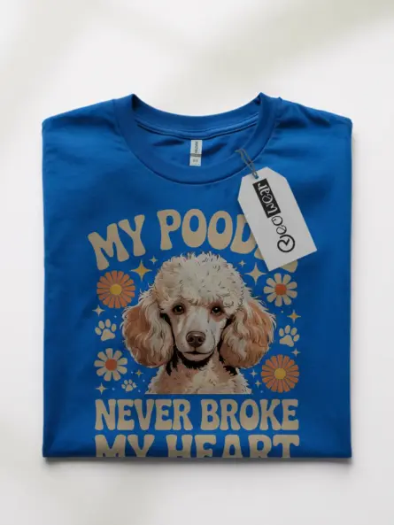 Poodle Never Broke My Heart Shirt – Vintage Groovy Dog Tee - Image 7