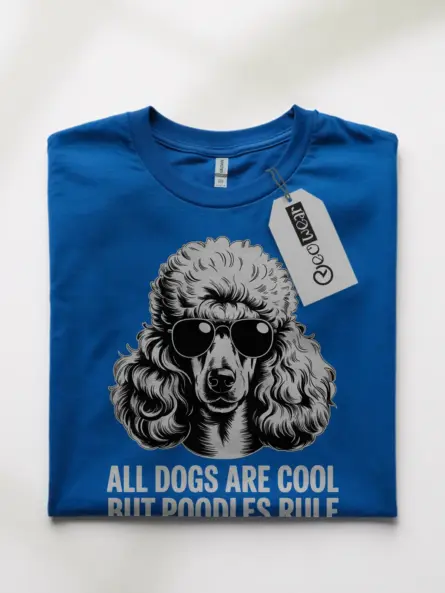 Bold Poodle Sunglasses Shirt – Funny Dog Lover Graphic Tee - Image 13