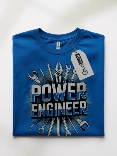 Power Engineer T-Shirt with Metallic Tools Graphic - Image 10