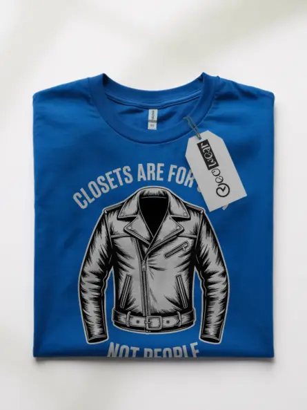 Bold Pride Statement Shirt – “Closets Are for Gear Not People” Tee - Image 10
