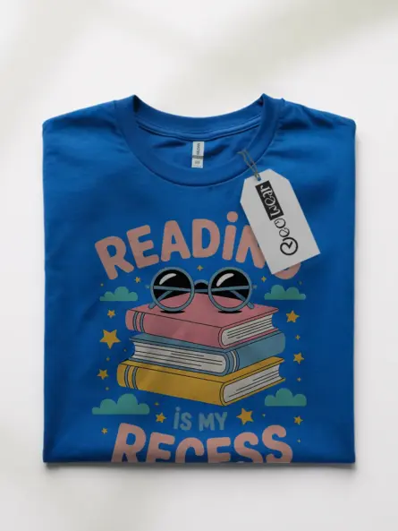 Reading T Shirt – Fun Reading Is My Recess Tee for Kids and Teachers - Image 10