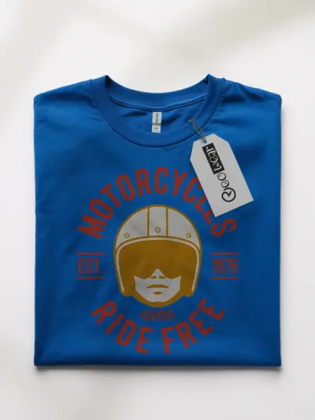 Ride Free T-Shirt – Vintage Motorcycle Helmet Graphic Tee - Image 10