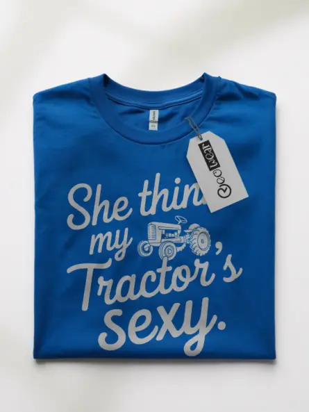 She Thinks My Tractor's Sexy Shirt – Funny Country Music Tee for Tractor Lovers - Image 7