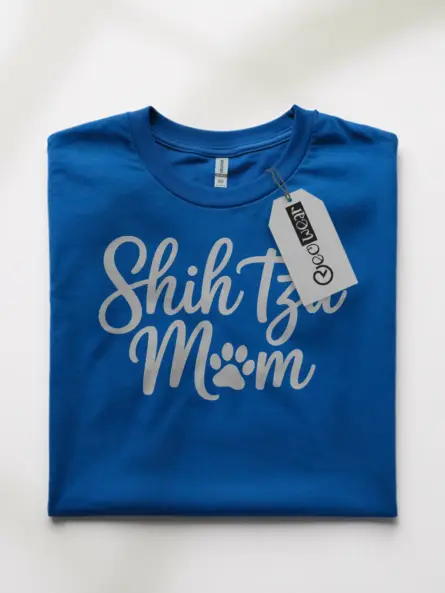 Shih Tzu Mom Shirt – Minimalist Paw Print Tee for Dog Lovers - Image 10