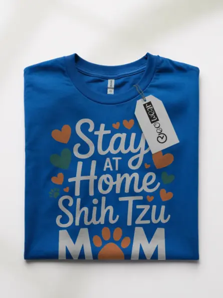 Stay at Home Dog Mom Shirt – Cute Shih Tzu Gift Tee for Pet Lovers - Image 10