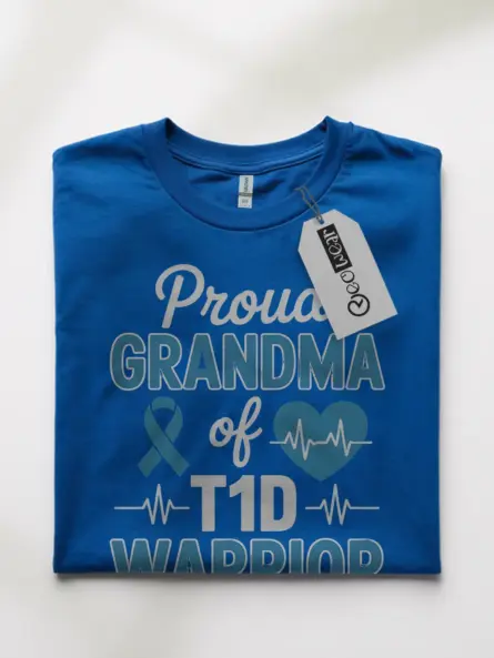 T1D Grandma Shirt – Proud Diabetes Warrior Support Tee for Grandmothers - Image 7