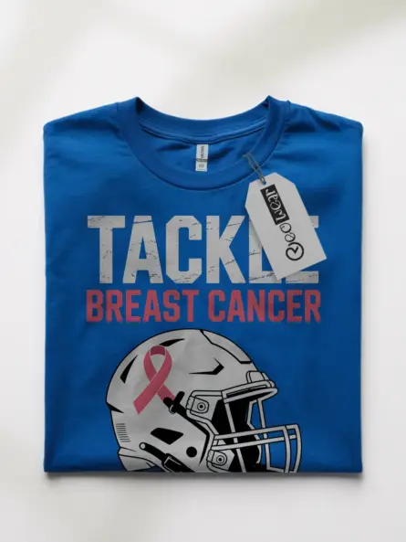 Tackle Breast Cancer Shirt – Bold Vintage Football Power Tee - Image 10