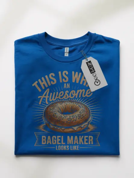 Bold Vintage Bagel Maker T-Shirt for Bakers - Image 10