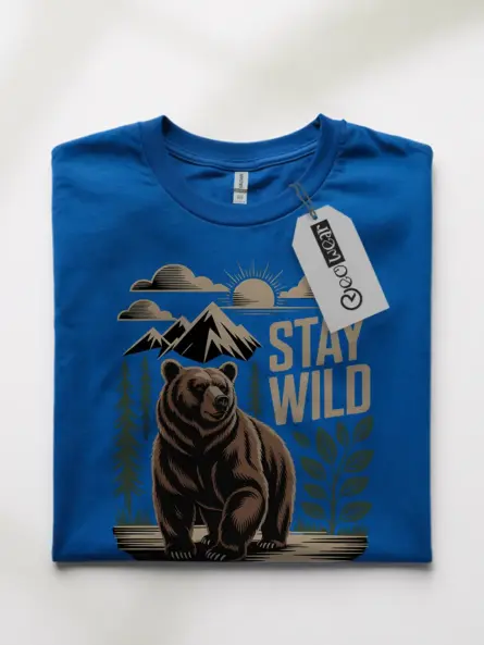 Vintage Bear Stay Wild T-Shirt - Image 10