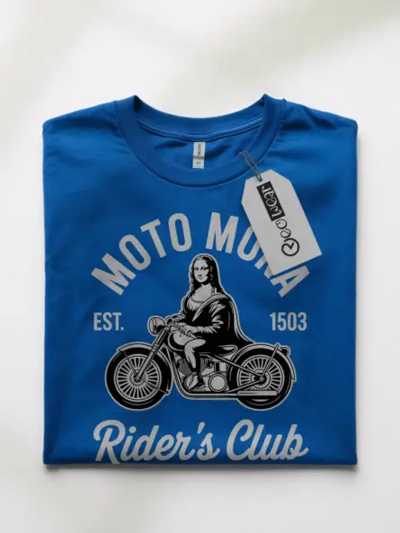 Vintage Motorcycle T-Shirt – Artistic Mona Moto Club Tee - Image 10