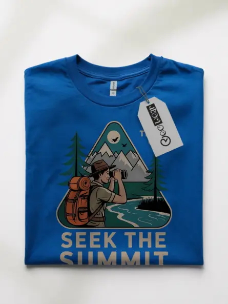 Vintage Mountain Adventure T-Shirt – Seek the Summit Hiking Tee - Image 10
