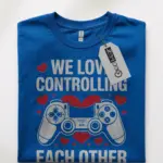 gamer couple PlayStation t-shirt