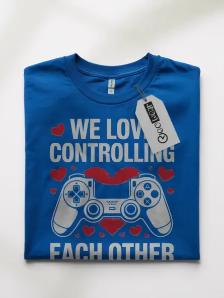 gamer couple PlayStation t-shirt